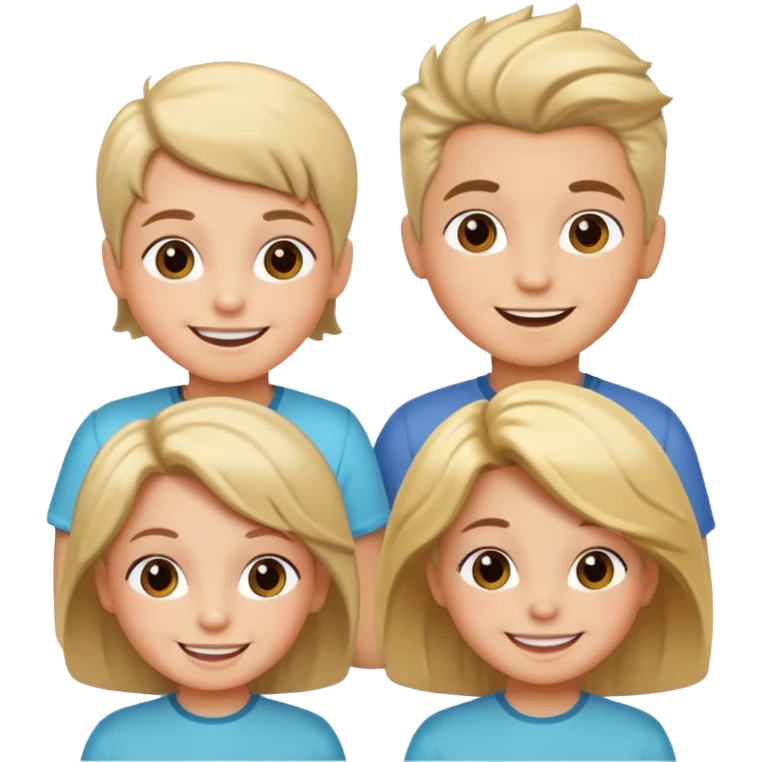 Happy kids after salon treatment  emoji