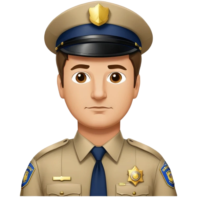 Nathan Fillion as John Nolan from The Rookie, police officer with short hair and uniform emoji