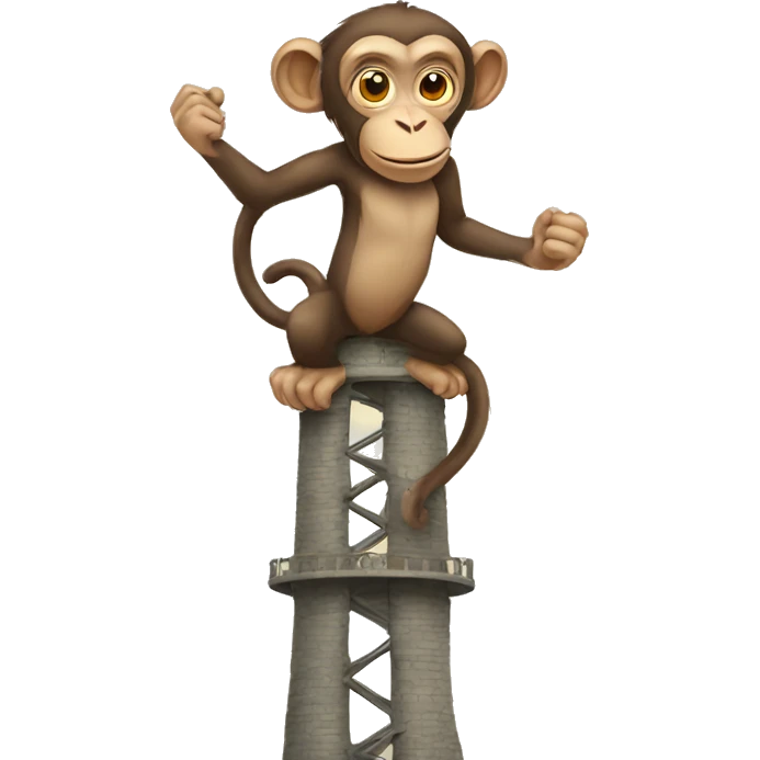 Monkey holding a tower  emoji
