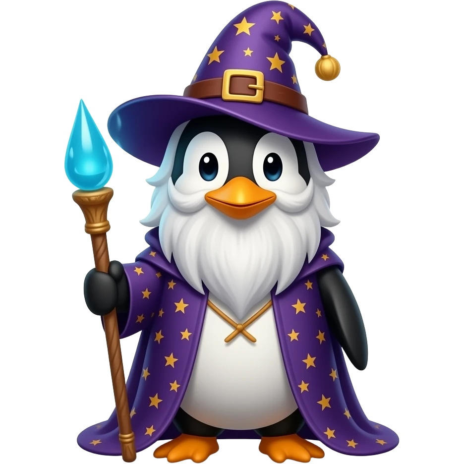 Penguin Wizard emoji