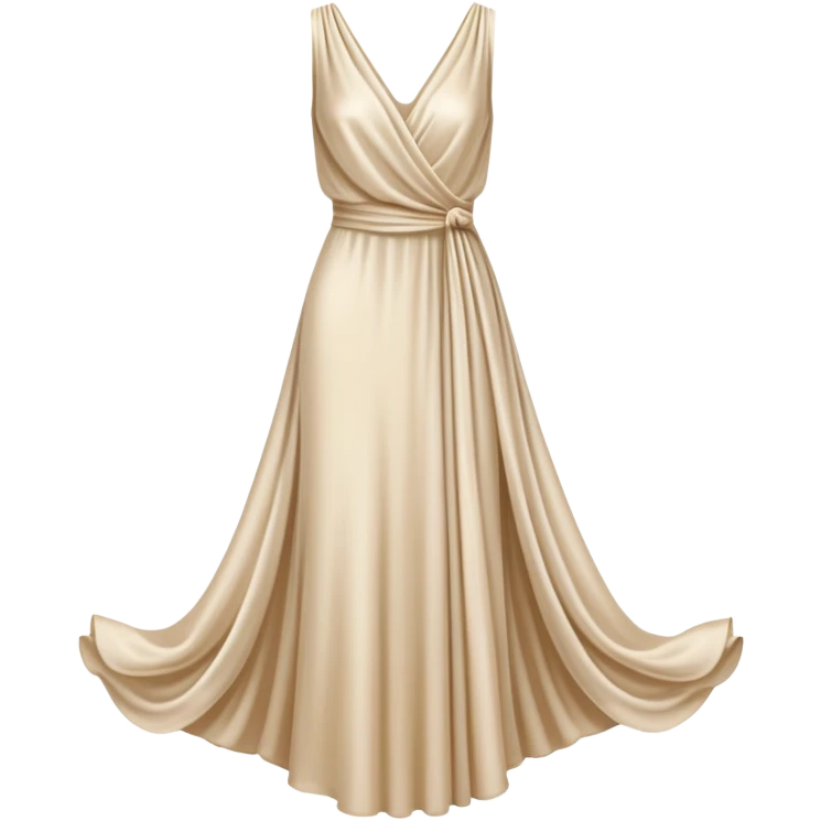 Silk pale beige dress emoji