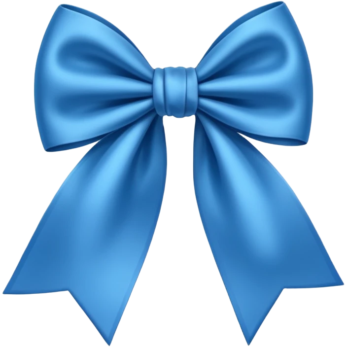 Blue bow emoji