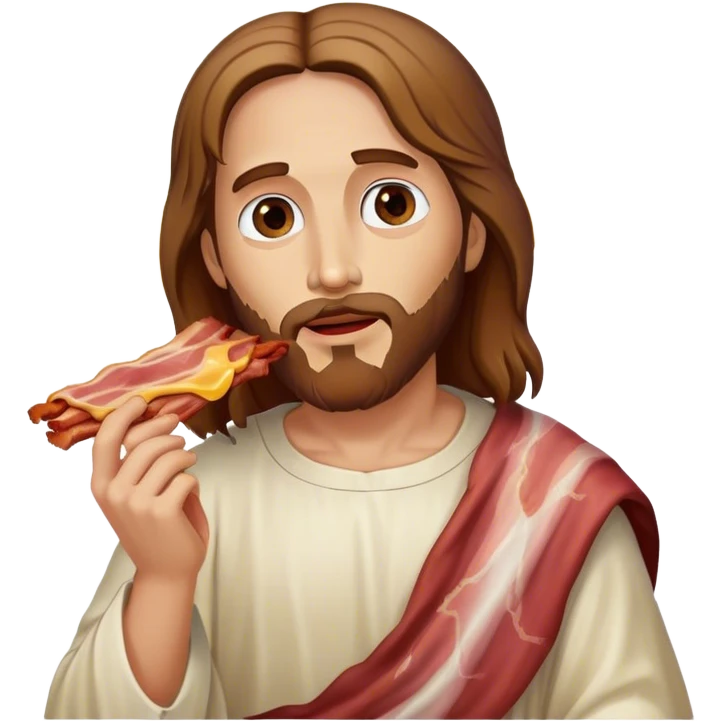 jesus eating bacon emoji