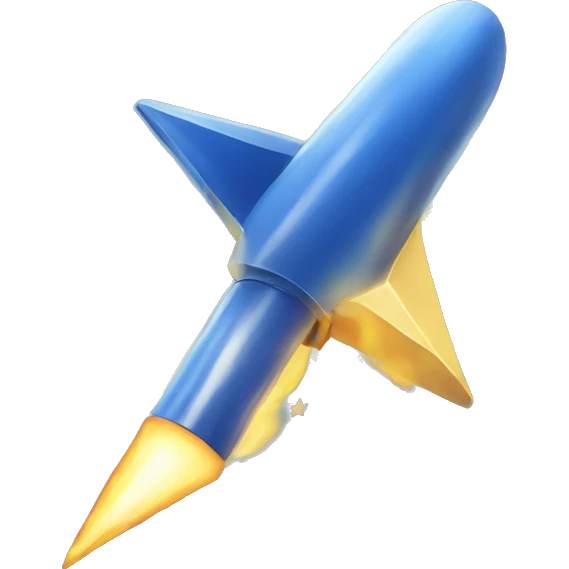 a shooting blue star emoji