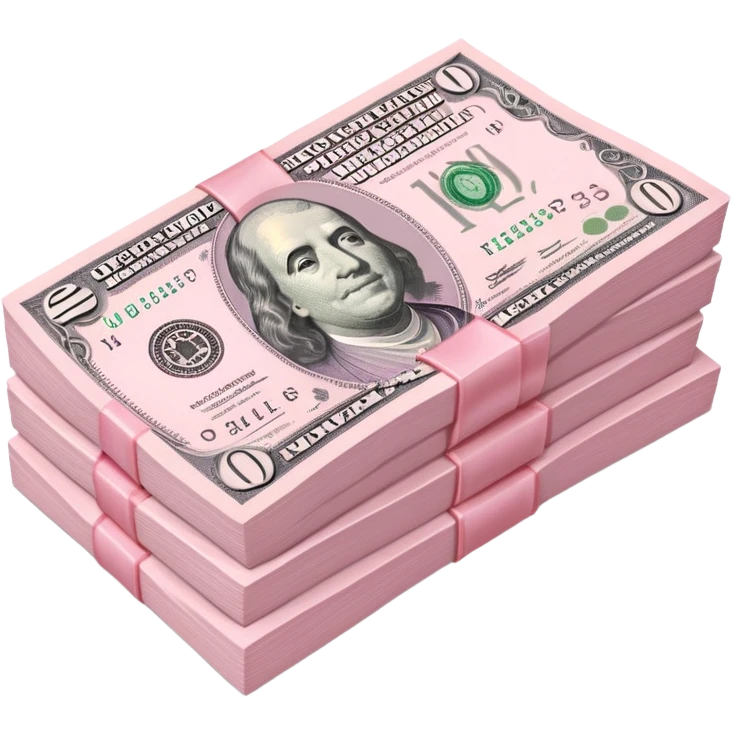 Light pink money emoji