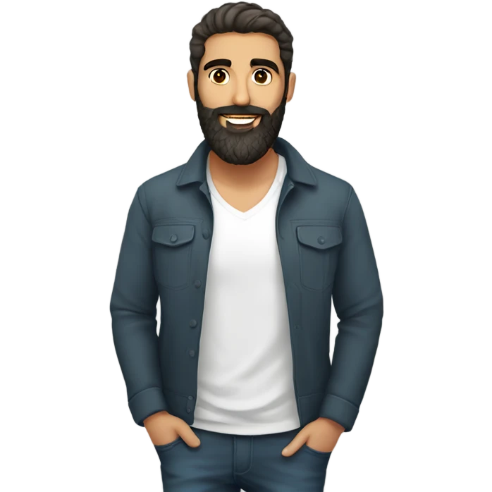 lebanese beautiful man with beautiful beard emoji