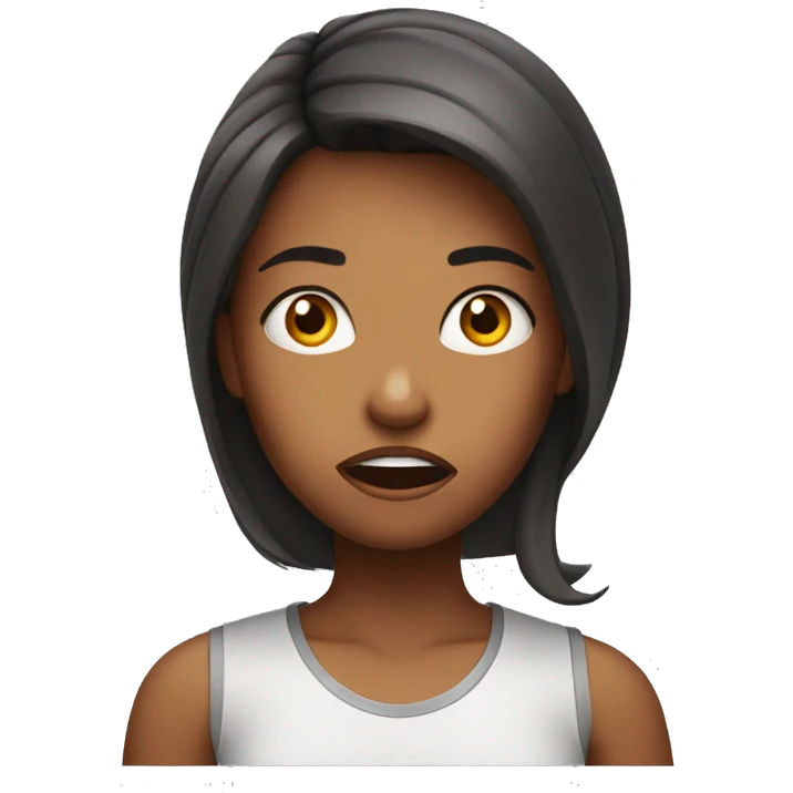 A girl Shock face emoji