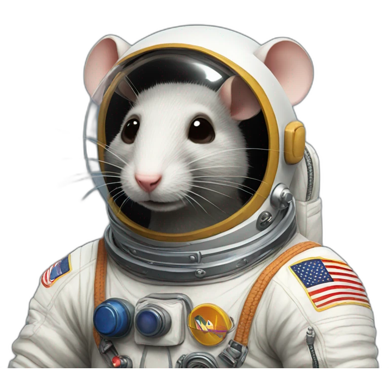 astronaut old rat realistic emoji