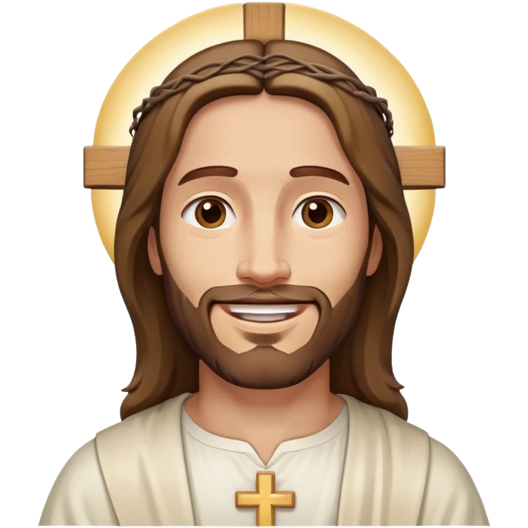 Jesus, Palm Sunday, White cross cute emoji
