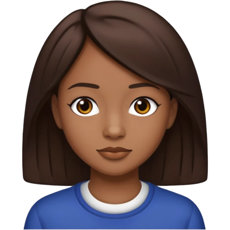 K-Ci Hailey with dark brown hair emoji