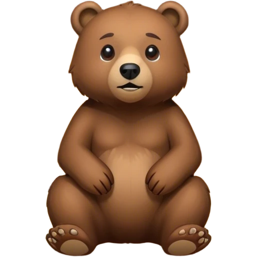 Lonely bear in a cave  emoji