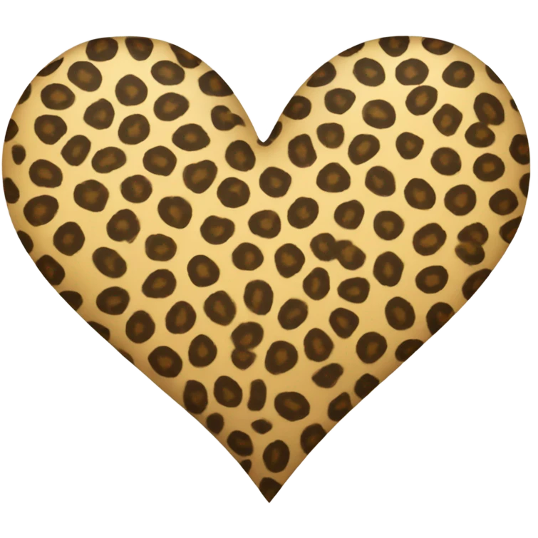 Cheetah print heart  emoji