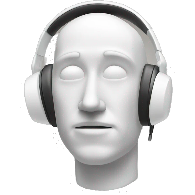 white head phones  emoji