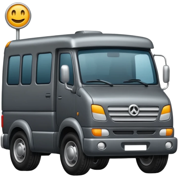 quiero un emoji de un camion en tonos grises emoji