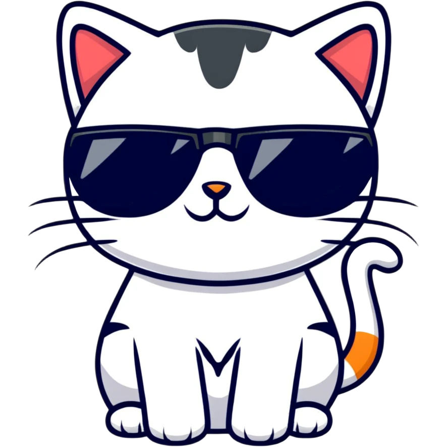 Cat with sunglasses emoji