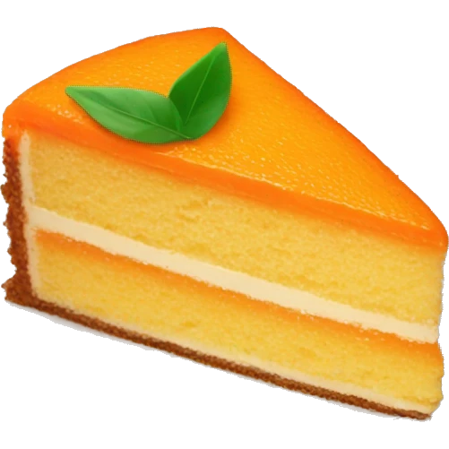 piece of orange cake  emoji