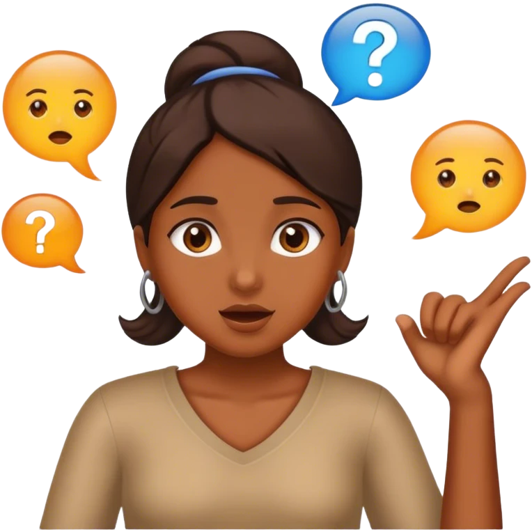 Girl asking questions emoji