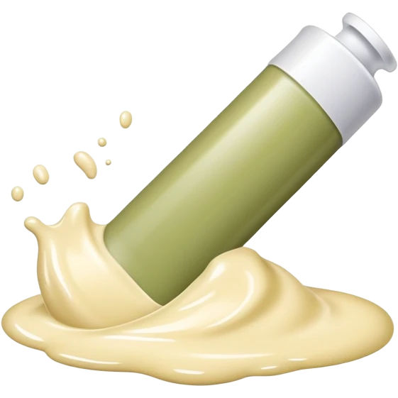 Cream in pale olive tube emoji