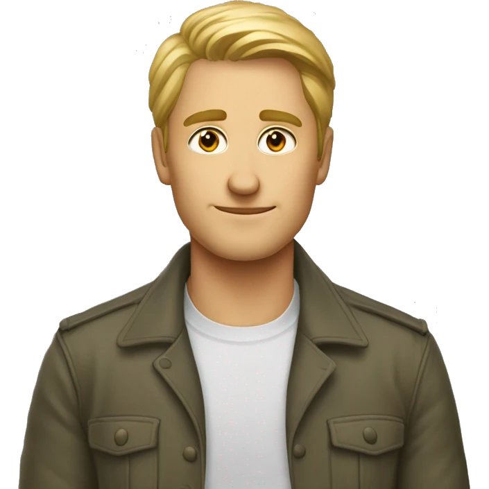 Блондинка с голубыми глазами с клюшкой  emoji