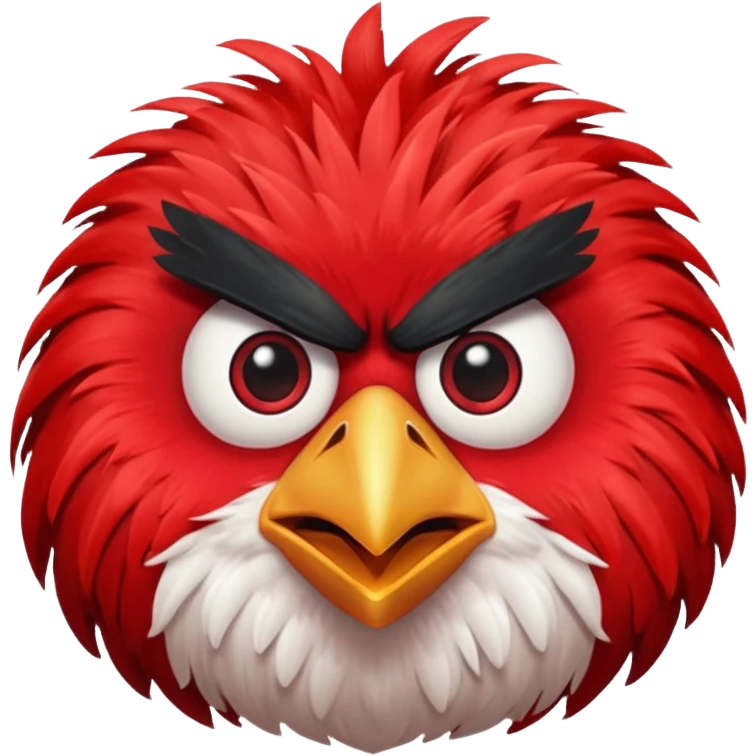 angry bird less realistic emoji