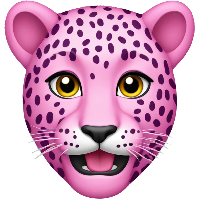 Pink leopard  emoji