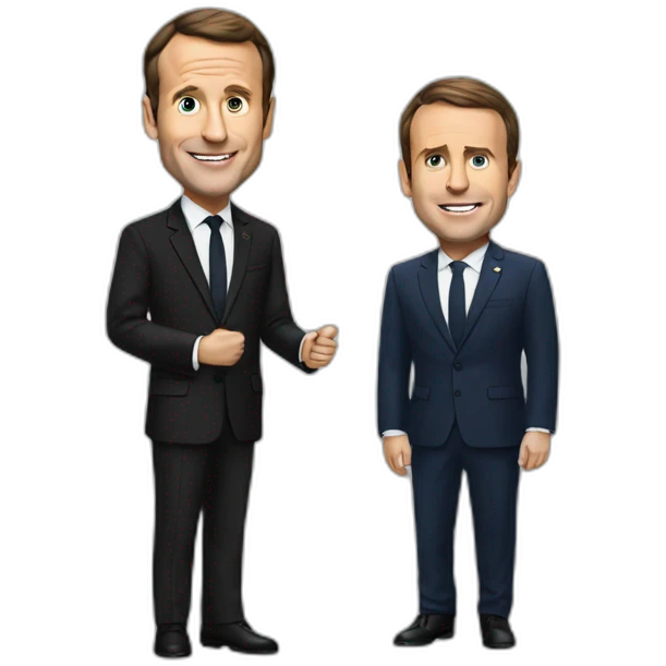 Macron with Coker emoji