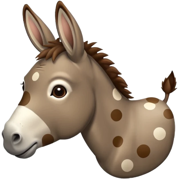polka dots donkey  emoji