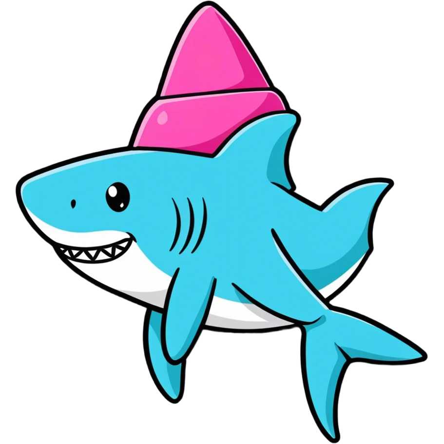 Shark barbie hat emoji