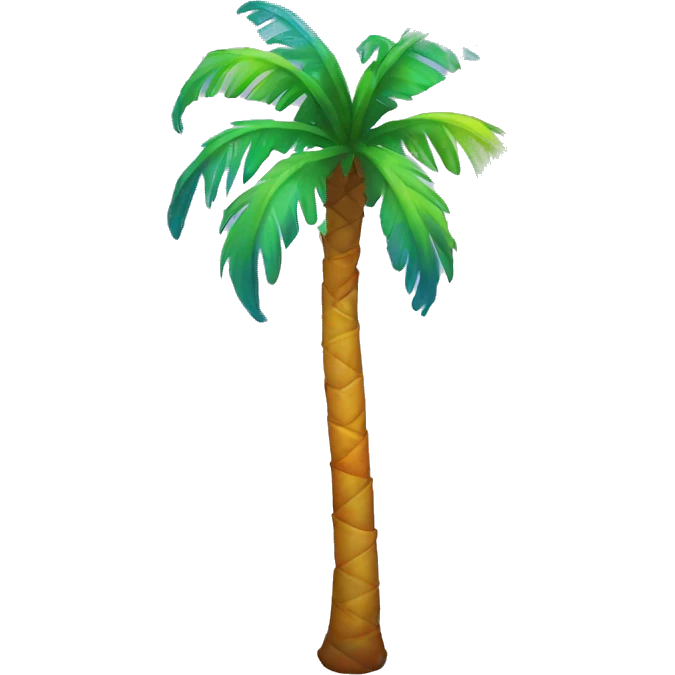 rainbow palm tree emoji