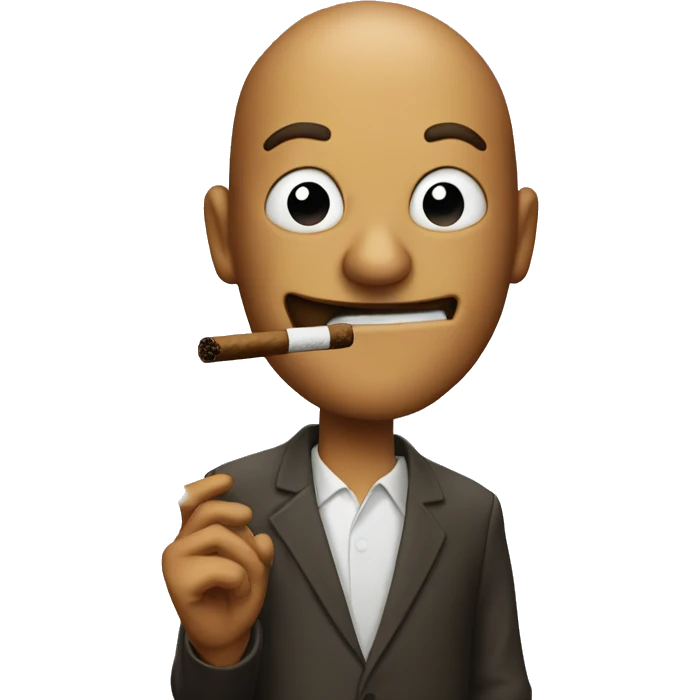 smoke comes out of cigar emoji