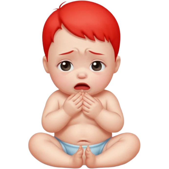 crying baby sittinh emoji