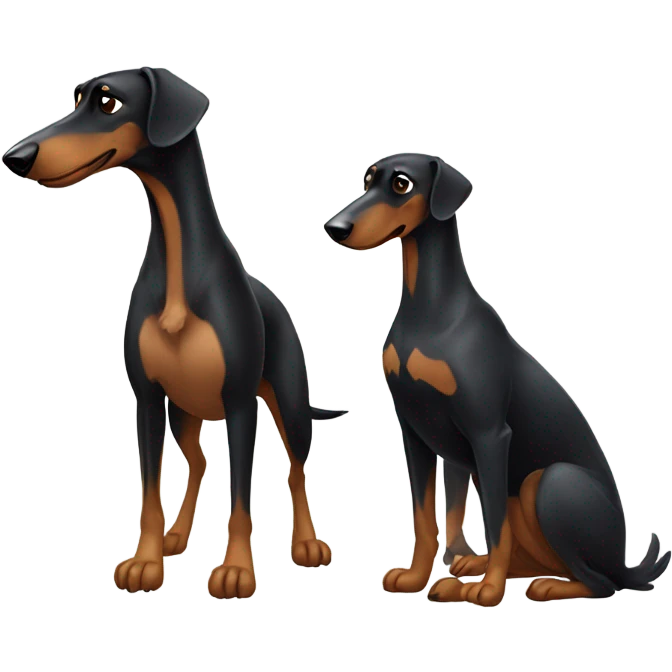  bird swan and doberman emoji