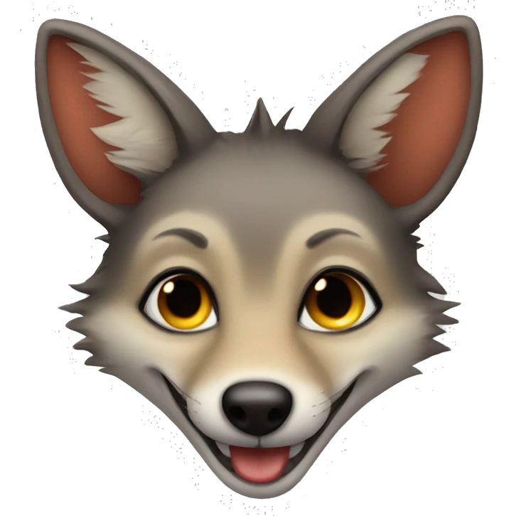 smiling jackal with heart eyes emoji
