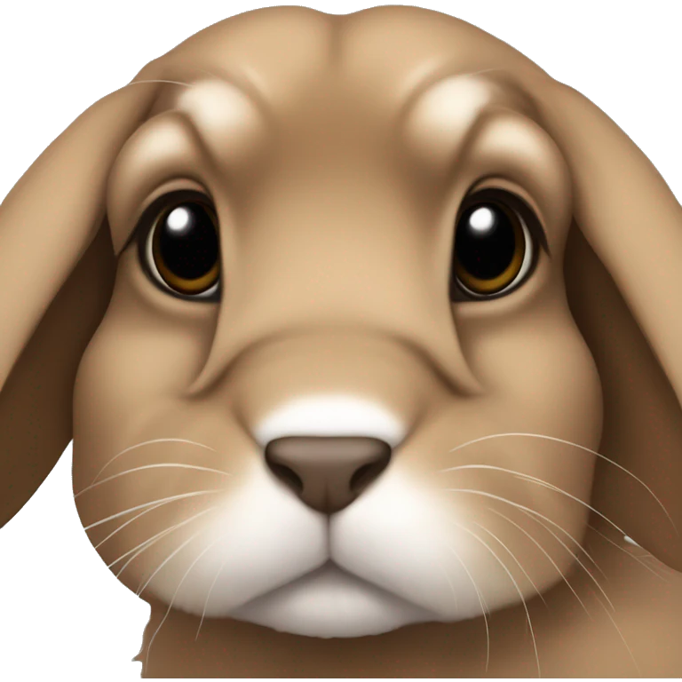 brown holland lop bunny emoji