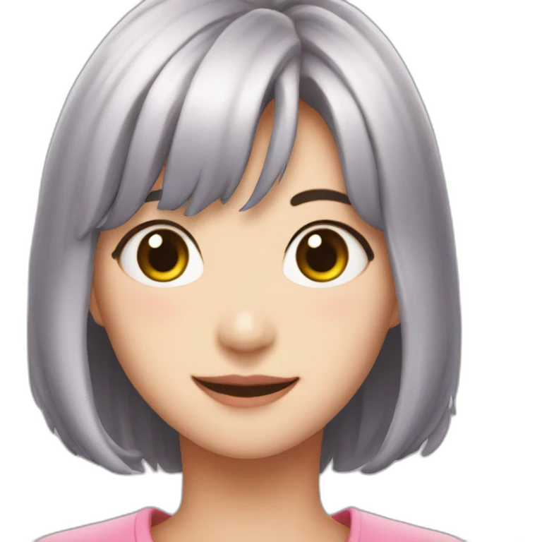 Momo de twice con estres emoji