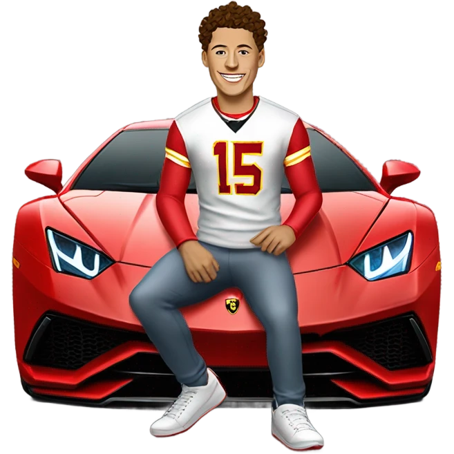 Patrick Mahomes with Lamborghini emoji