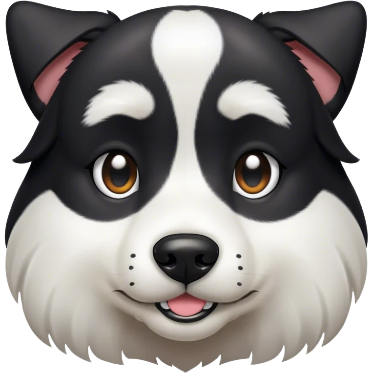 Dog black and white  emoji