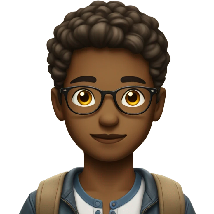 cool solo portrait of boy emoji