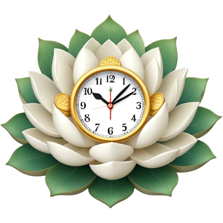 White lotus clock showing 9:00pm emoji