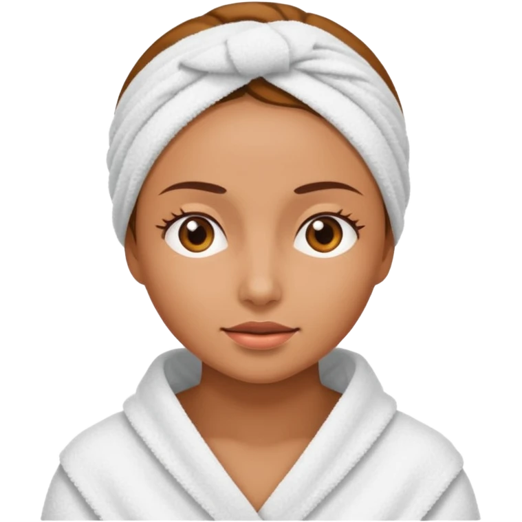 A woman who goes out in a towel.  emoji