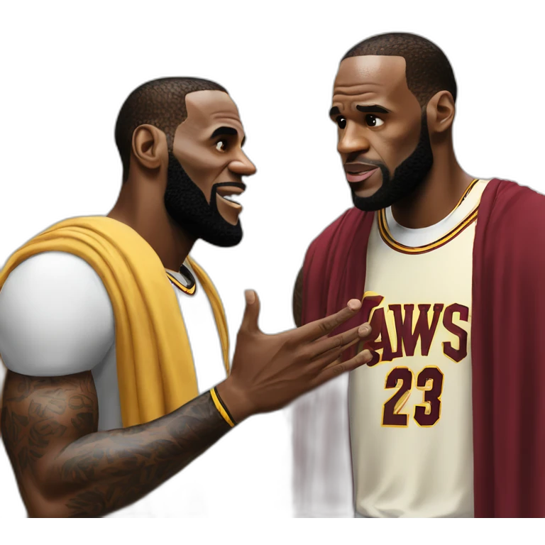 lebron james talking to jesus emoji