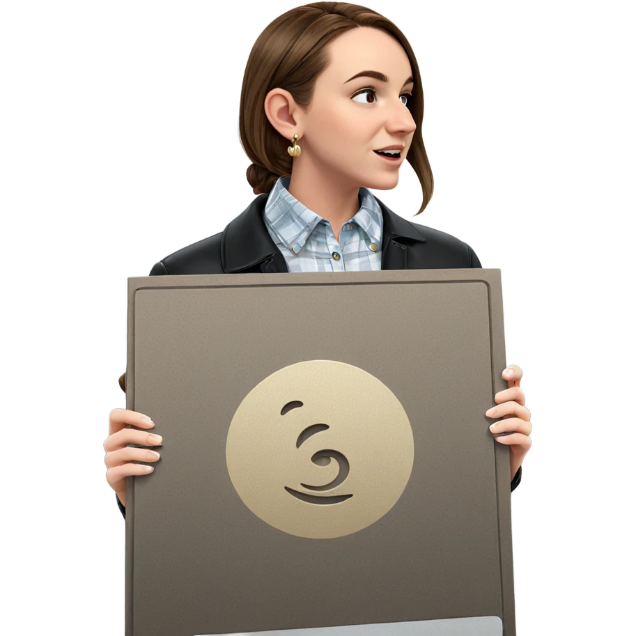 brown hair girl with earrings emoji