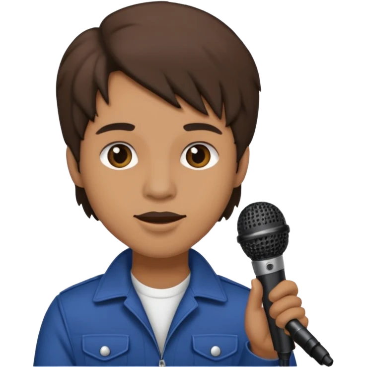lead singer with microphone emoji