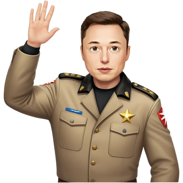 Elon musk fascist salute￼ emoji
