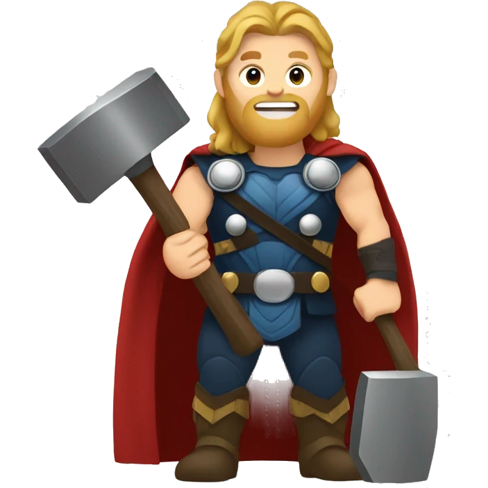 Thor holding a hammer emoji