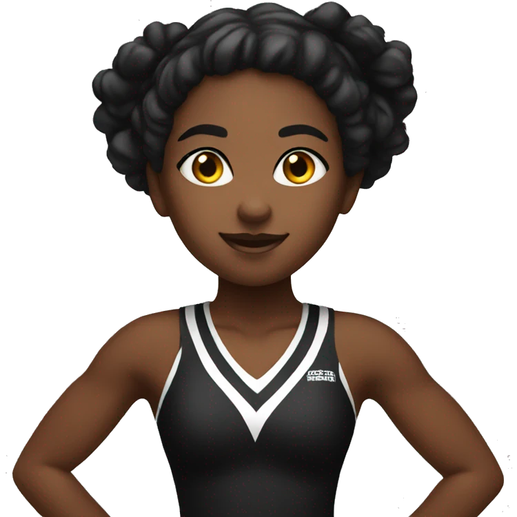 Black cheerleader emoji