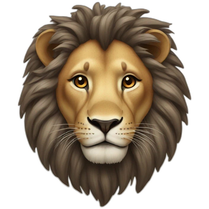 a lion with girafe head emoji