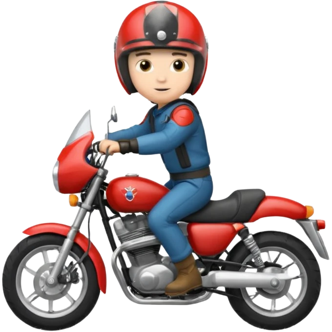 Make a boy in a motorcycle  emoji