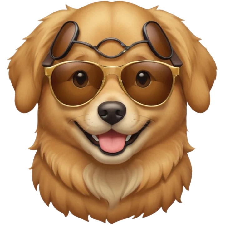 Dog wearing sunglasses emoji