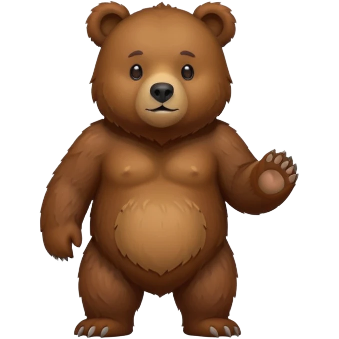 realistic bear emoji